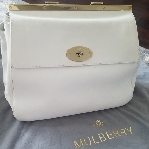 Mulberry Handbags - Authentic Ivory Mulberry "Suffolk" Bag- Large